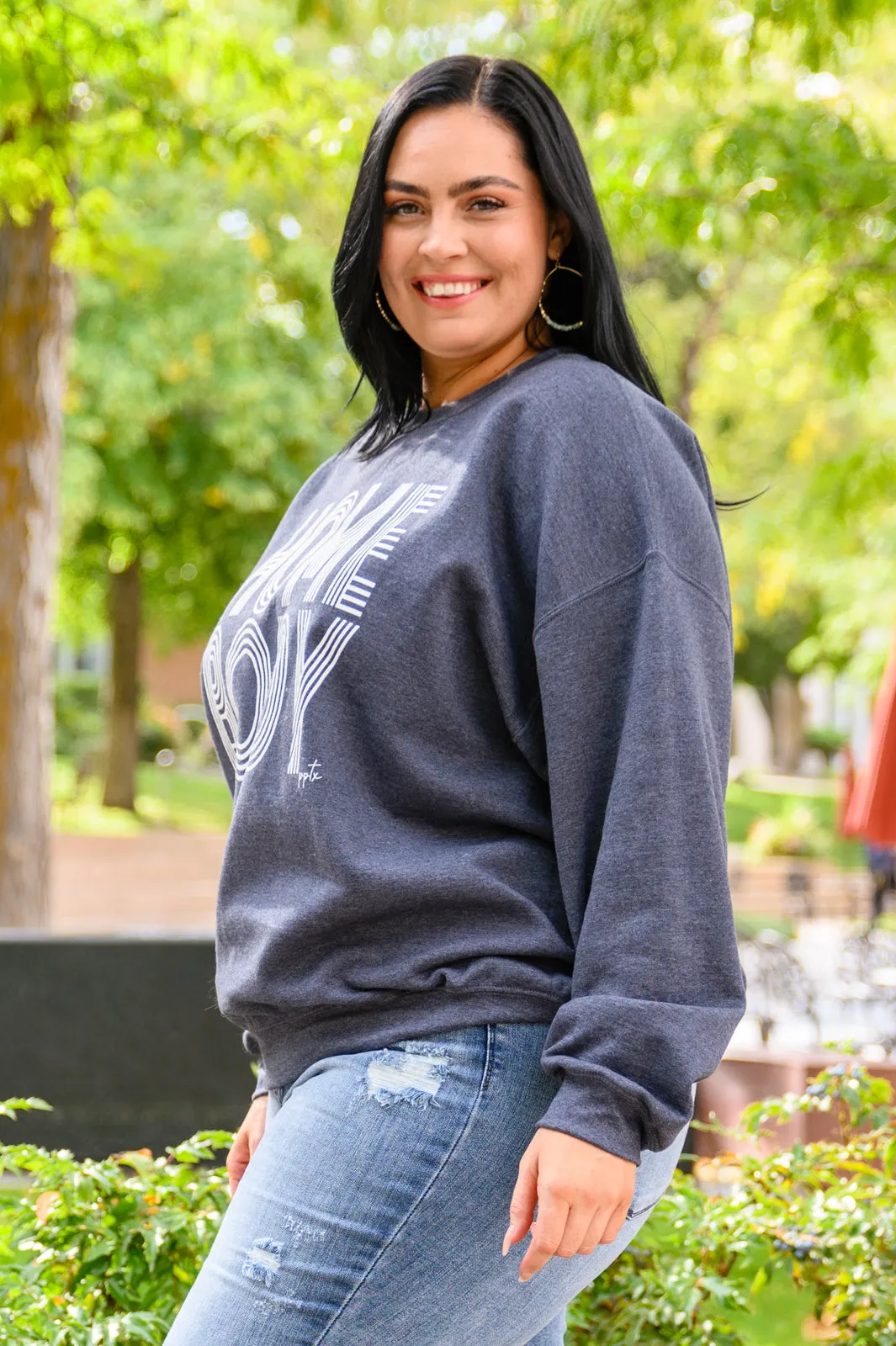 Home Body Sweatshirt In Charcoal
