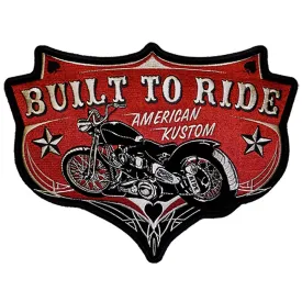 Hot Leathers Built To Ride American Kustom Patch