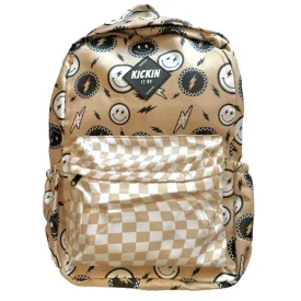 Kickin It Up - Rad Vibes Backpack in Beige - Two Sizes