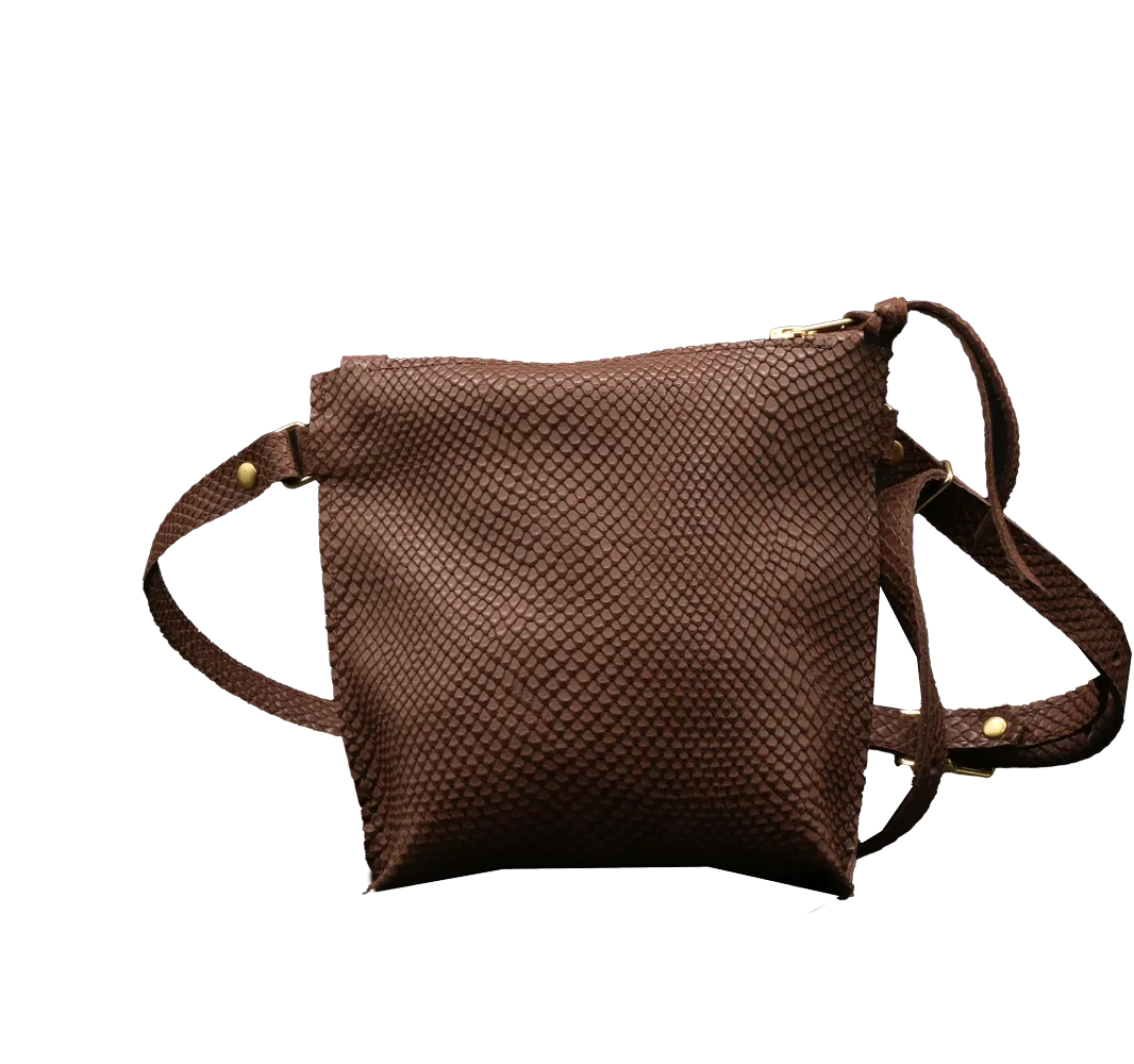 Kitt Belt Bag in Embossed Snake