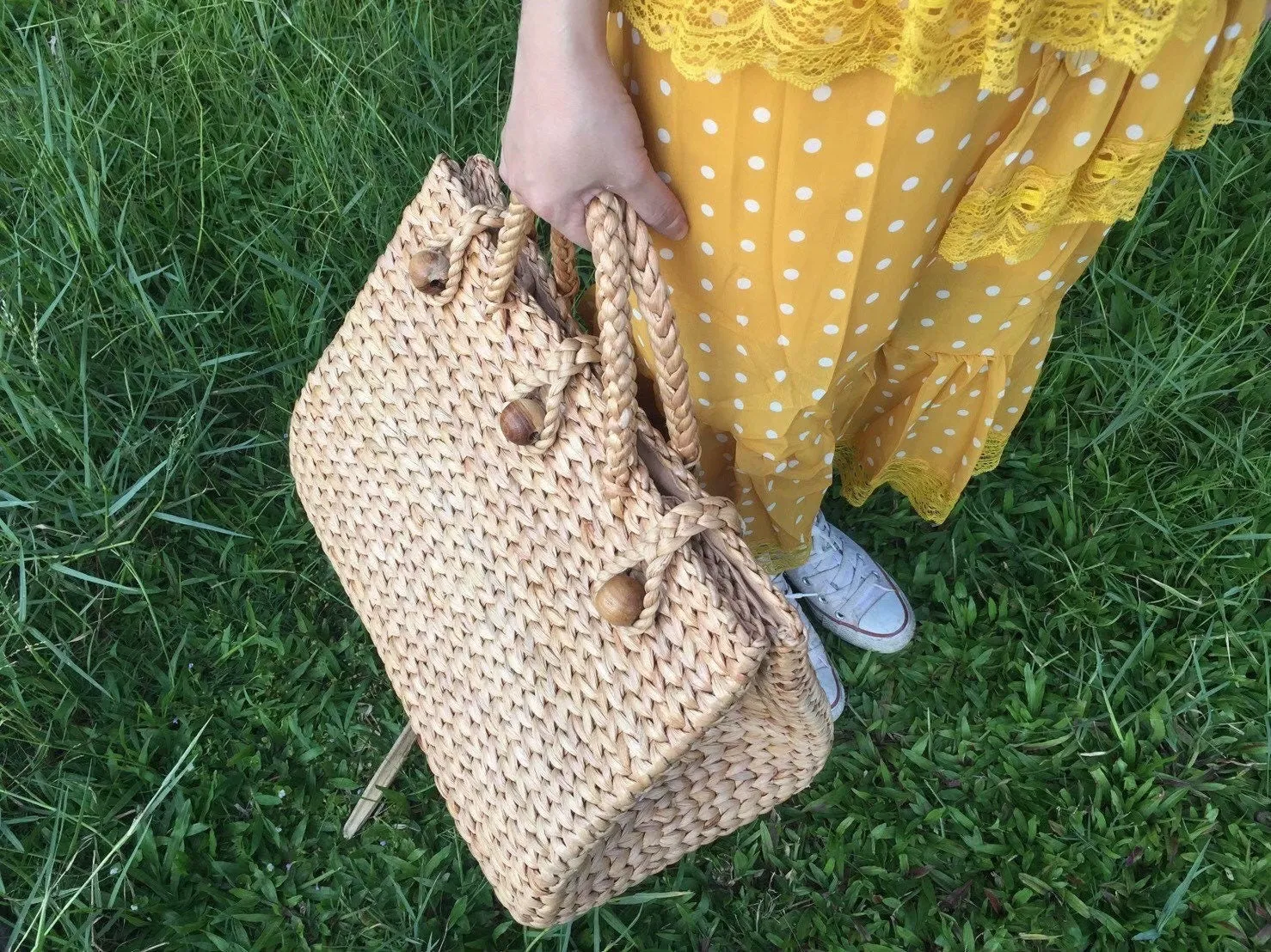 Large beach bag straw Basket