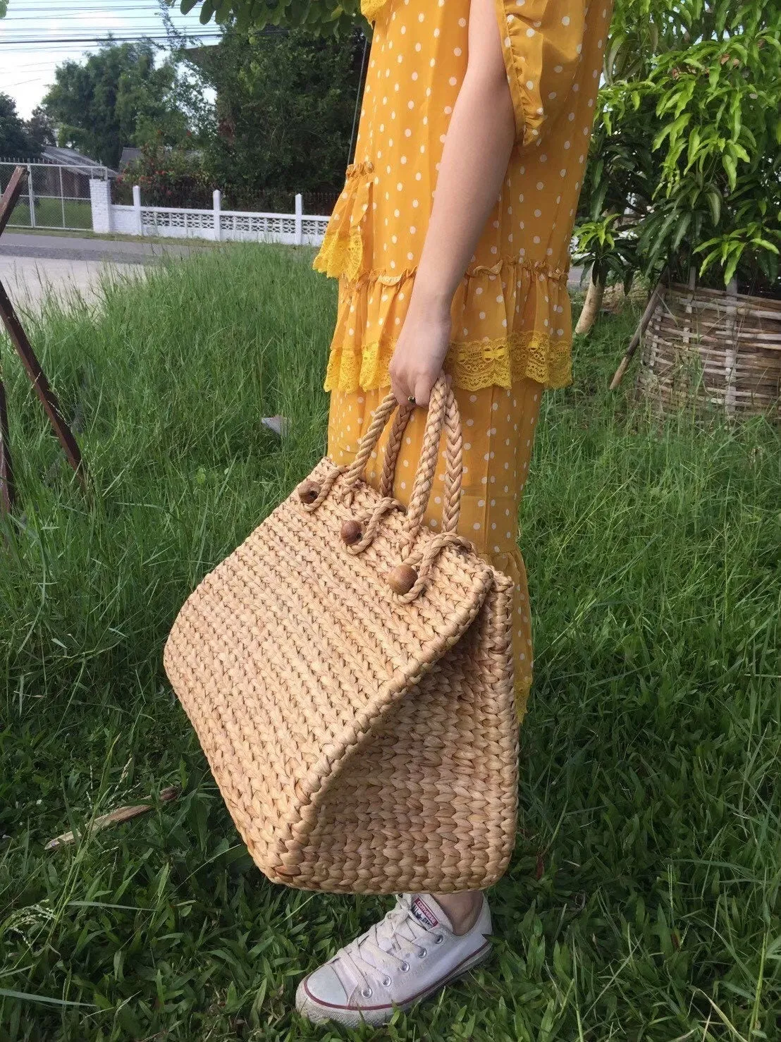 Large beach bag straw Basket