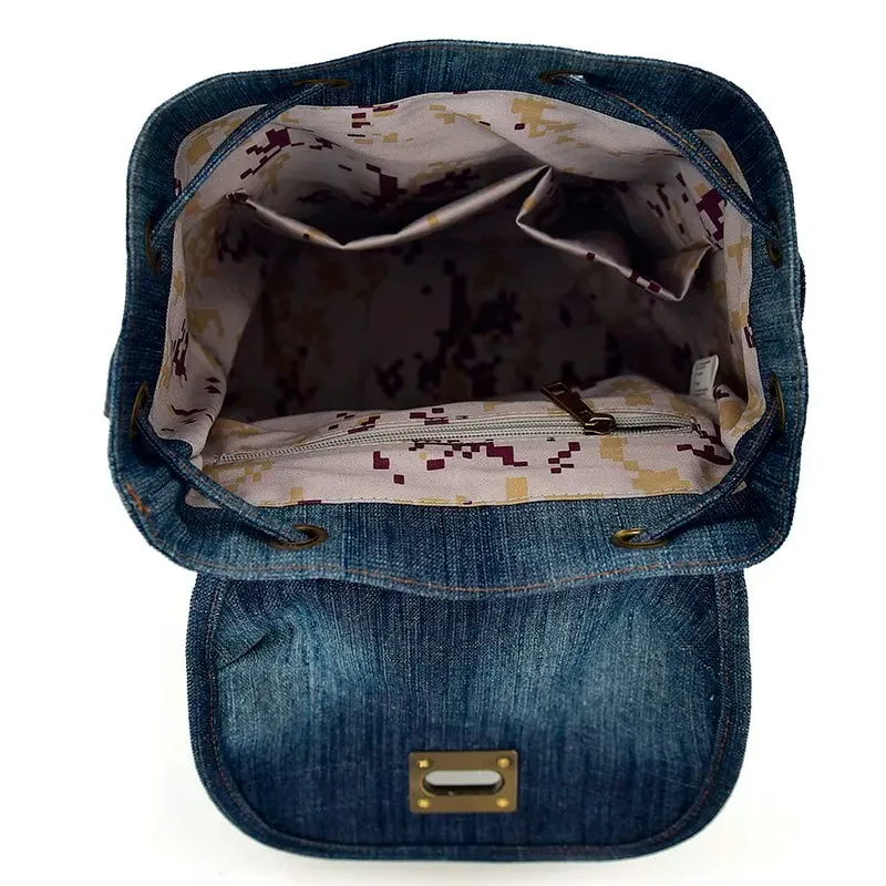 Large Denim Rucksack