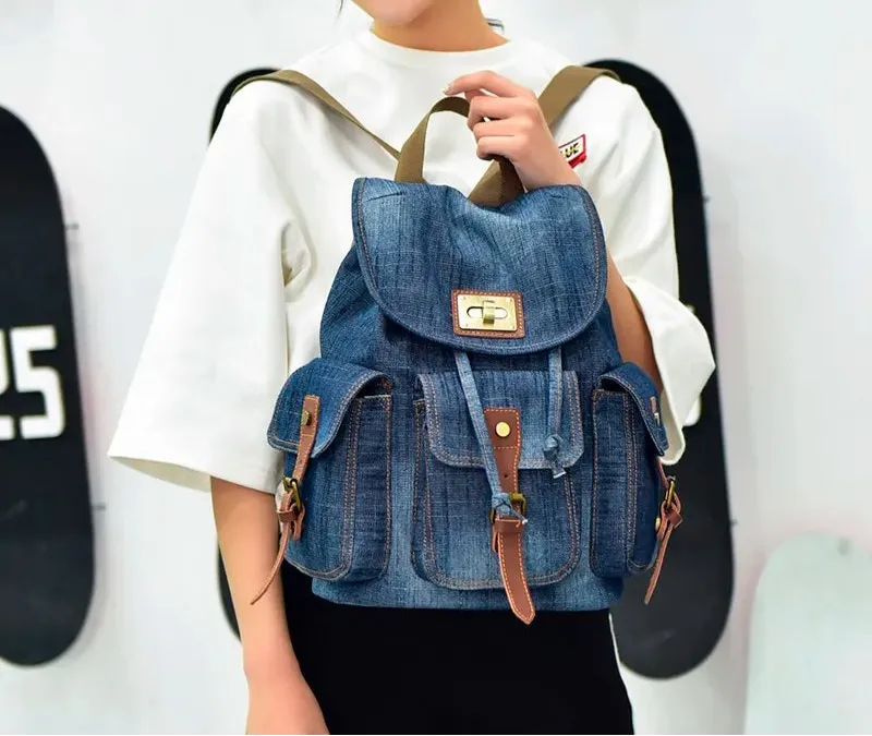 Large Denim Rucksack