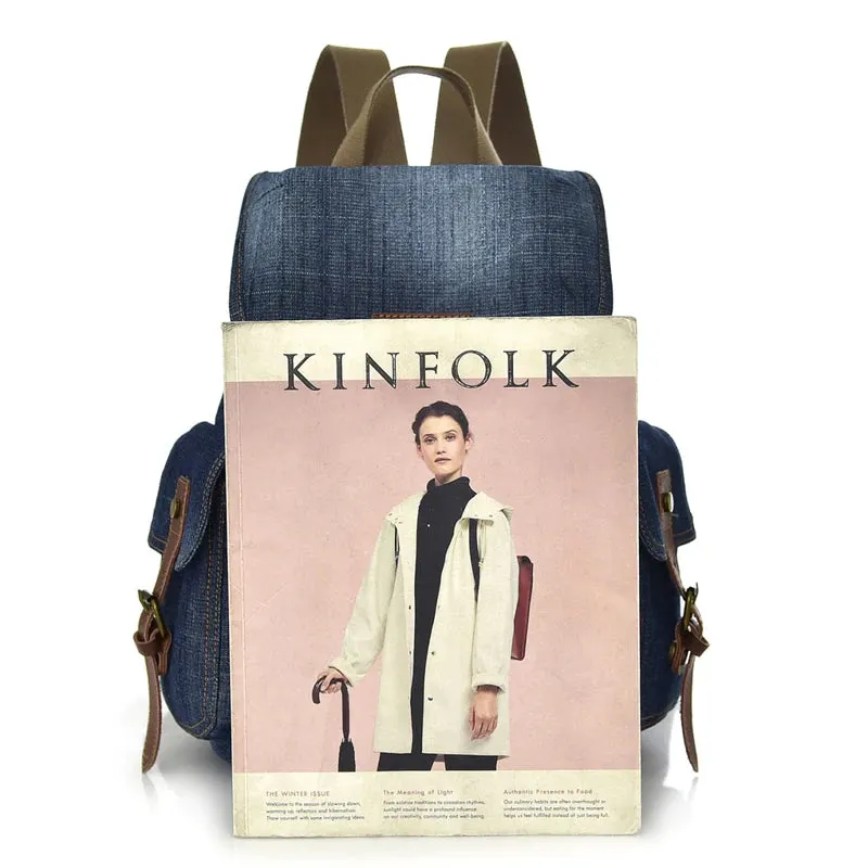 Large Denim Rucksack