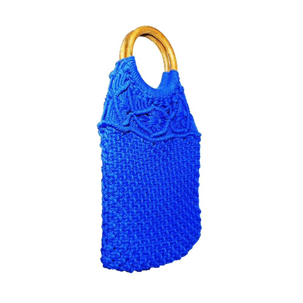 Macrame Stylish Blue Beach Bag Perfect For Women & Girls