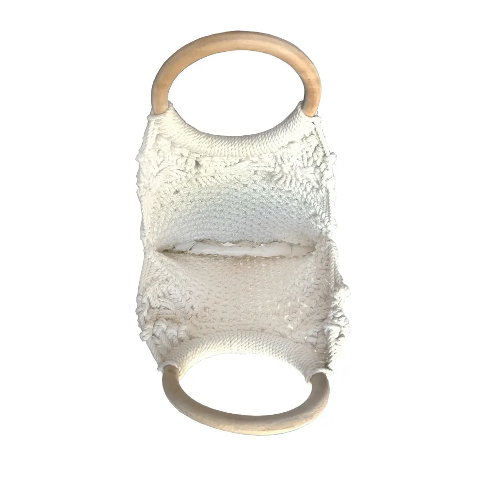 Macrame Stylish White Beach Bag Perfect For Women & Girls