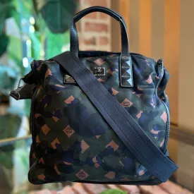 MCM Dieter Green Nylon Camo Tote Bag