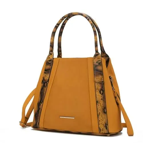 Mia K's Kenna Luxe Faux Snake Embossed Tote Bag from MKF Collection