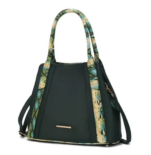 Mia K's Kenna Luxe Faux Snake Embossed Tote Bag from MKF Collection