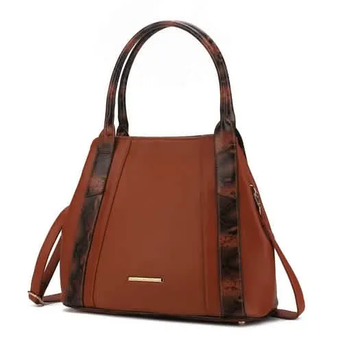 Mia K's Kenna Luxe Faux Snake Embossed Tote Bag from MKF Collection