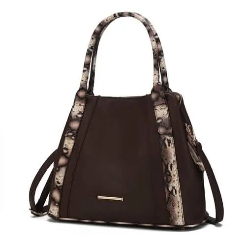 Mia K's Kenna Luxe Faux Snake Embossed Tote Bag from MKF Collection