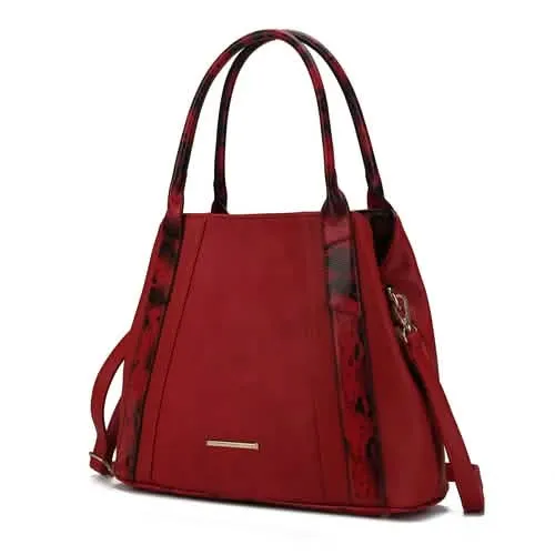 Mia K's Kenna Luxe Faux Snake Embossed Tote Bag from MKF Collection