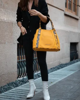 Mia K's Kenna Luxe Faux Snake Embossed Tote Bag from MKF Collection