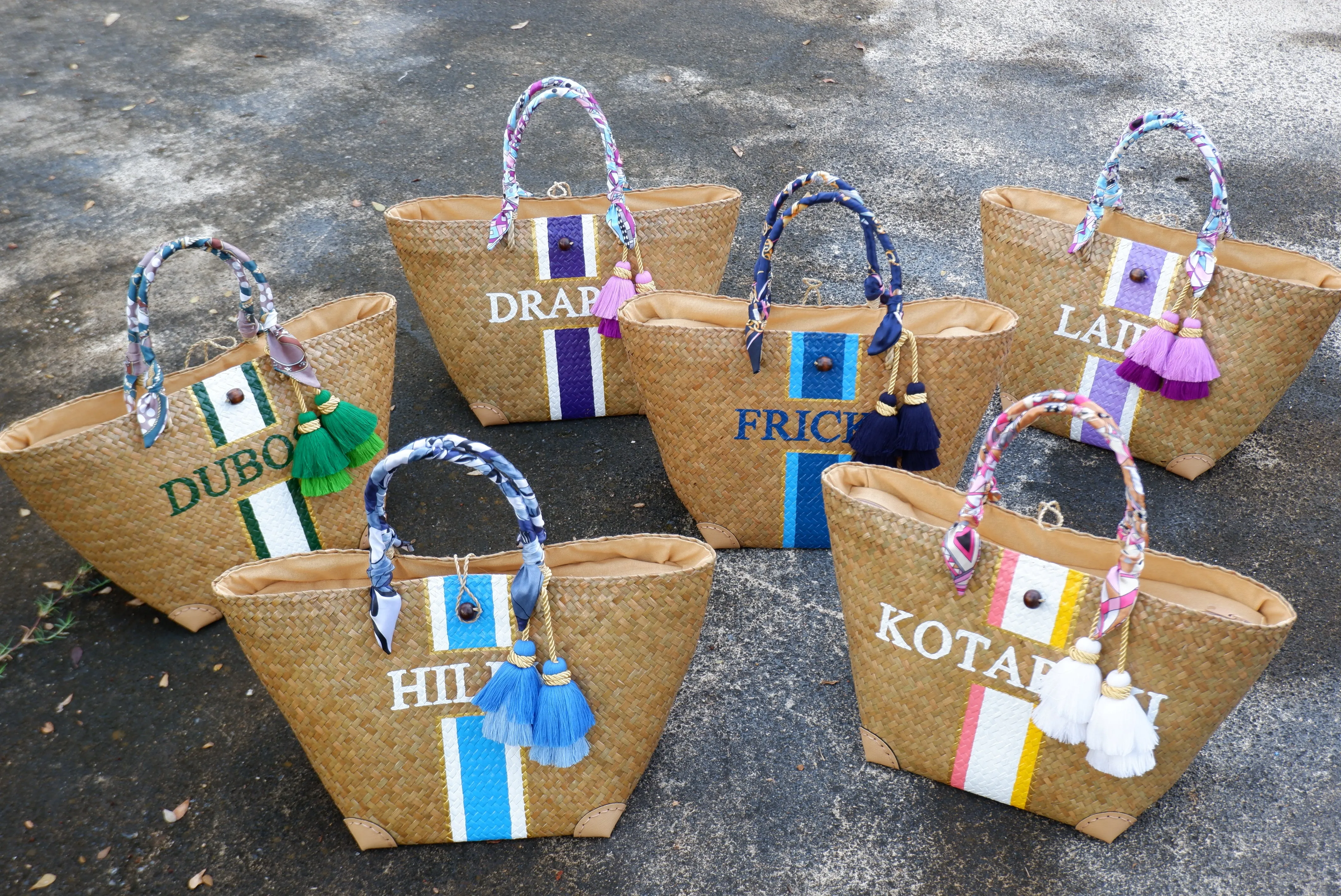 Monogram beach bag Bespoke bachelorette party Bridesmaid gift