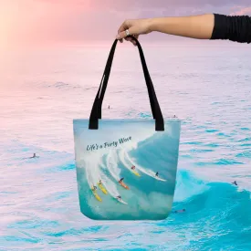 Party wave tote bag