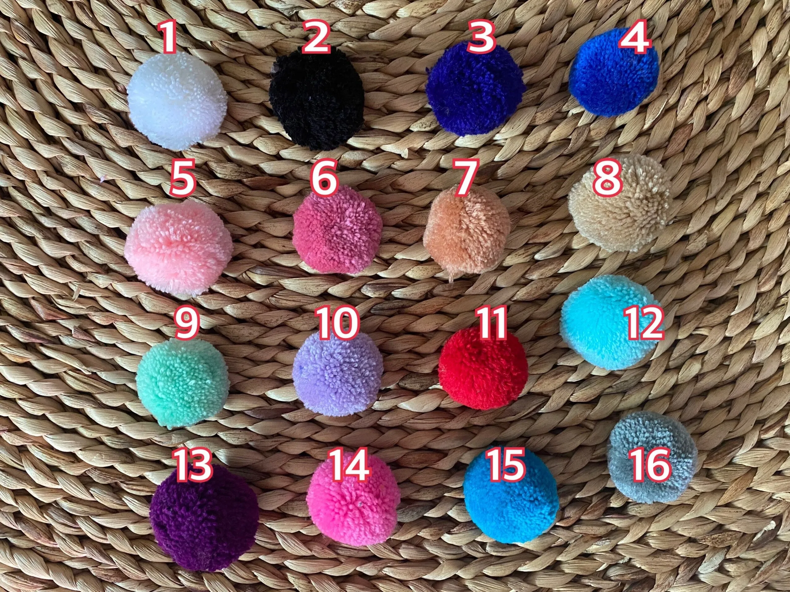 Personalized Pompom bucket bag