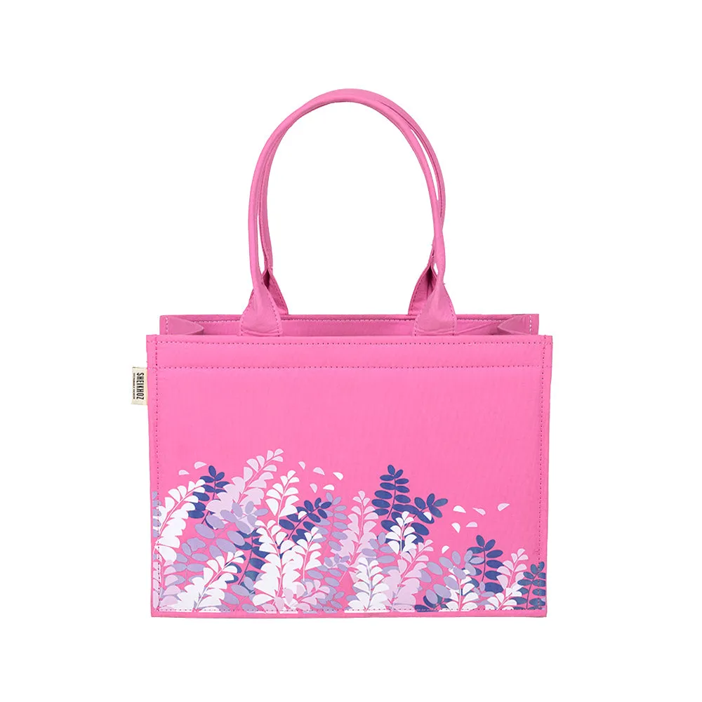 Pink Floral Print Tote Bag – Every Day Blooming Charm
