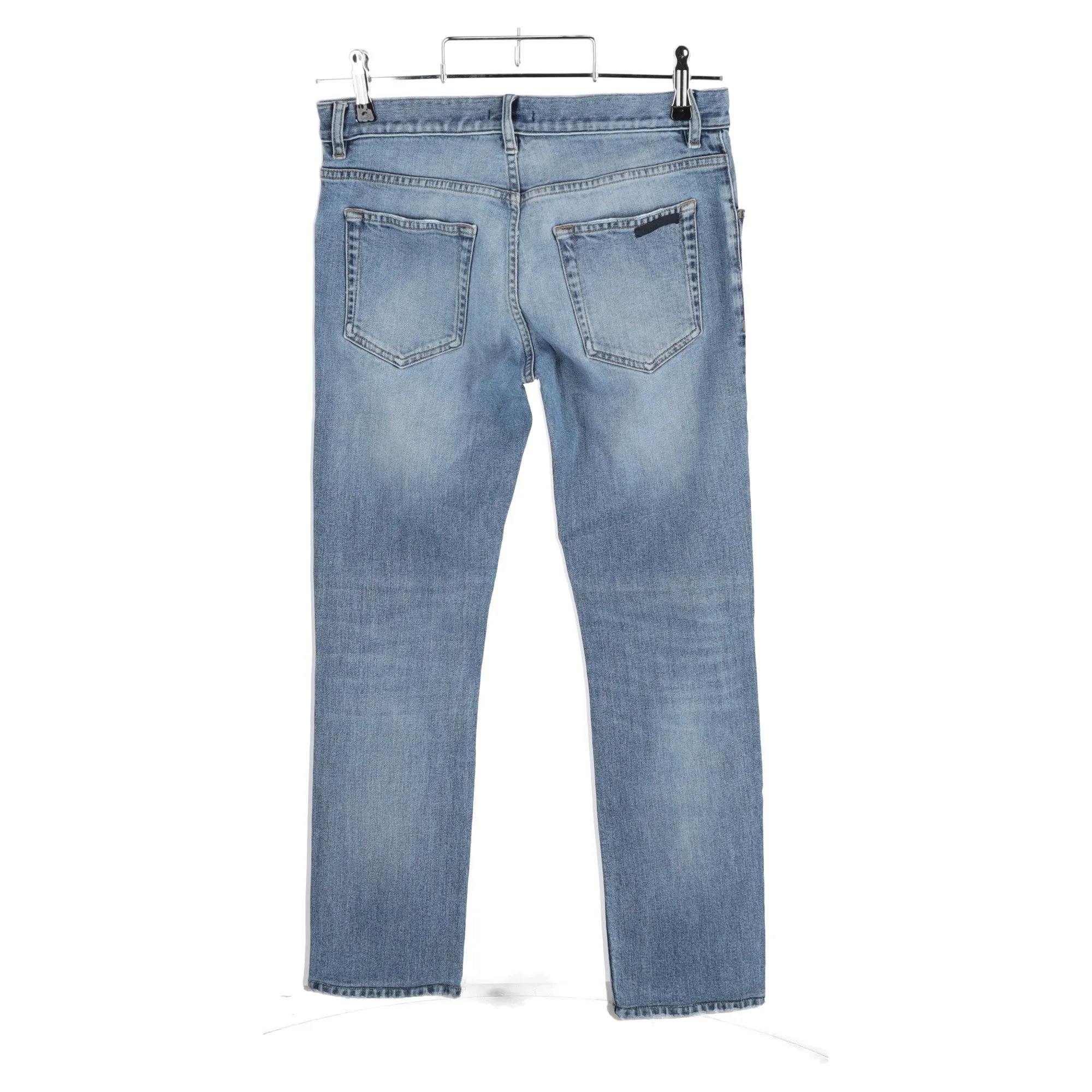 Prada Low-Rise Jeans in Blue Cotton Denim