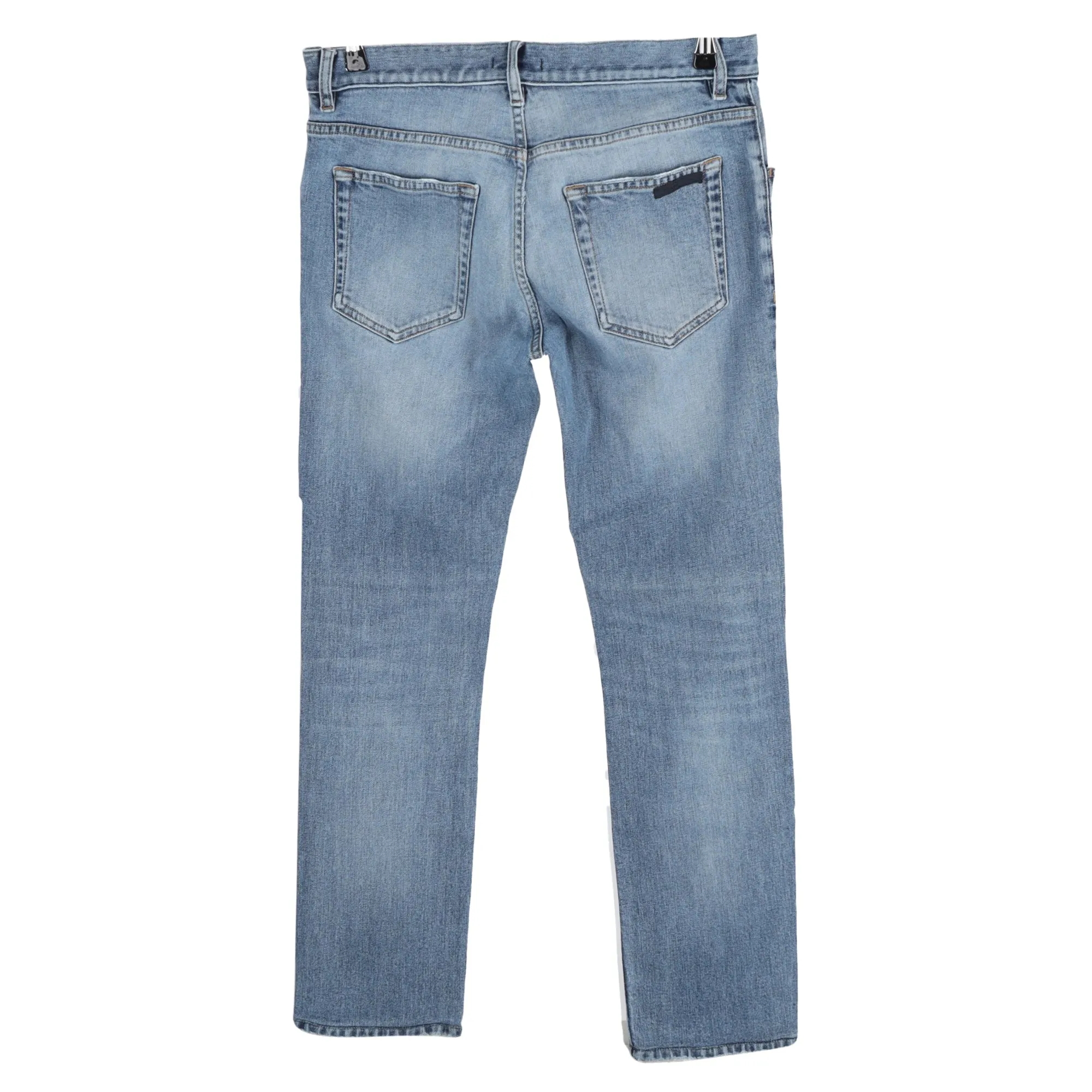 Prada Low-Rise Jeans in Blue Cotton Denim