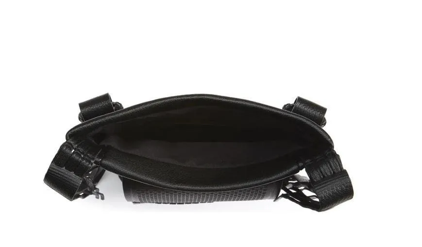 Rebel Leather Messenger Bag - Black - Atlas