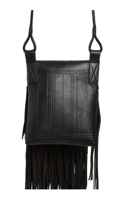 Rebel Leather Messenger Bag - Black - Atlas