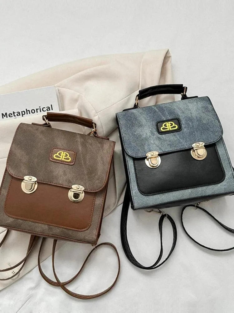 Retro Denim Pattern Women's Backpack