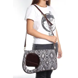 Reversible Geometric Leather Shoulder | Crossbody Bag - Thailand