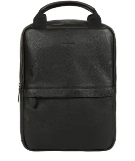 'Revolution' Black Leather Backpack