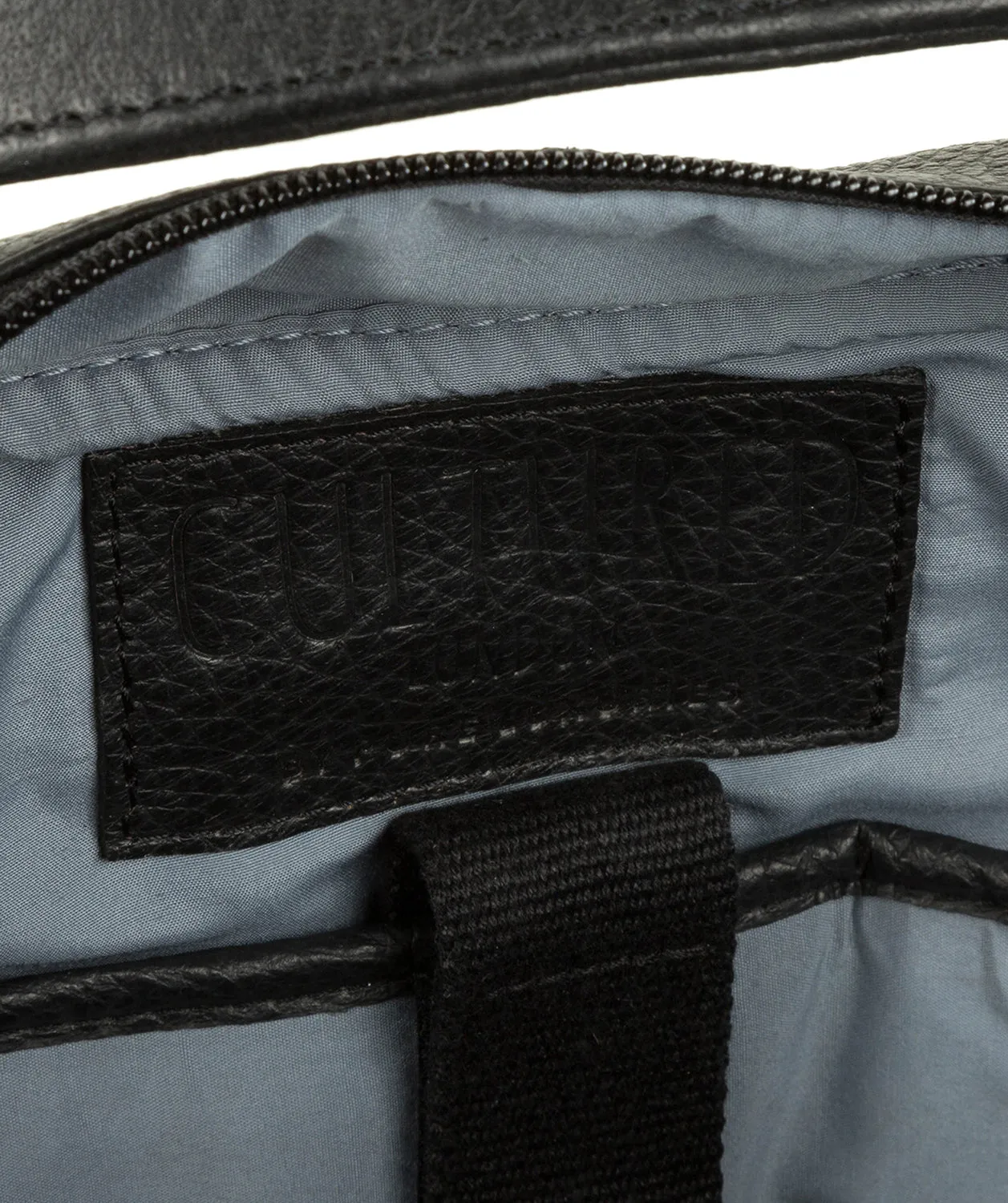 'Revolution' Black Leather Backpack