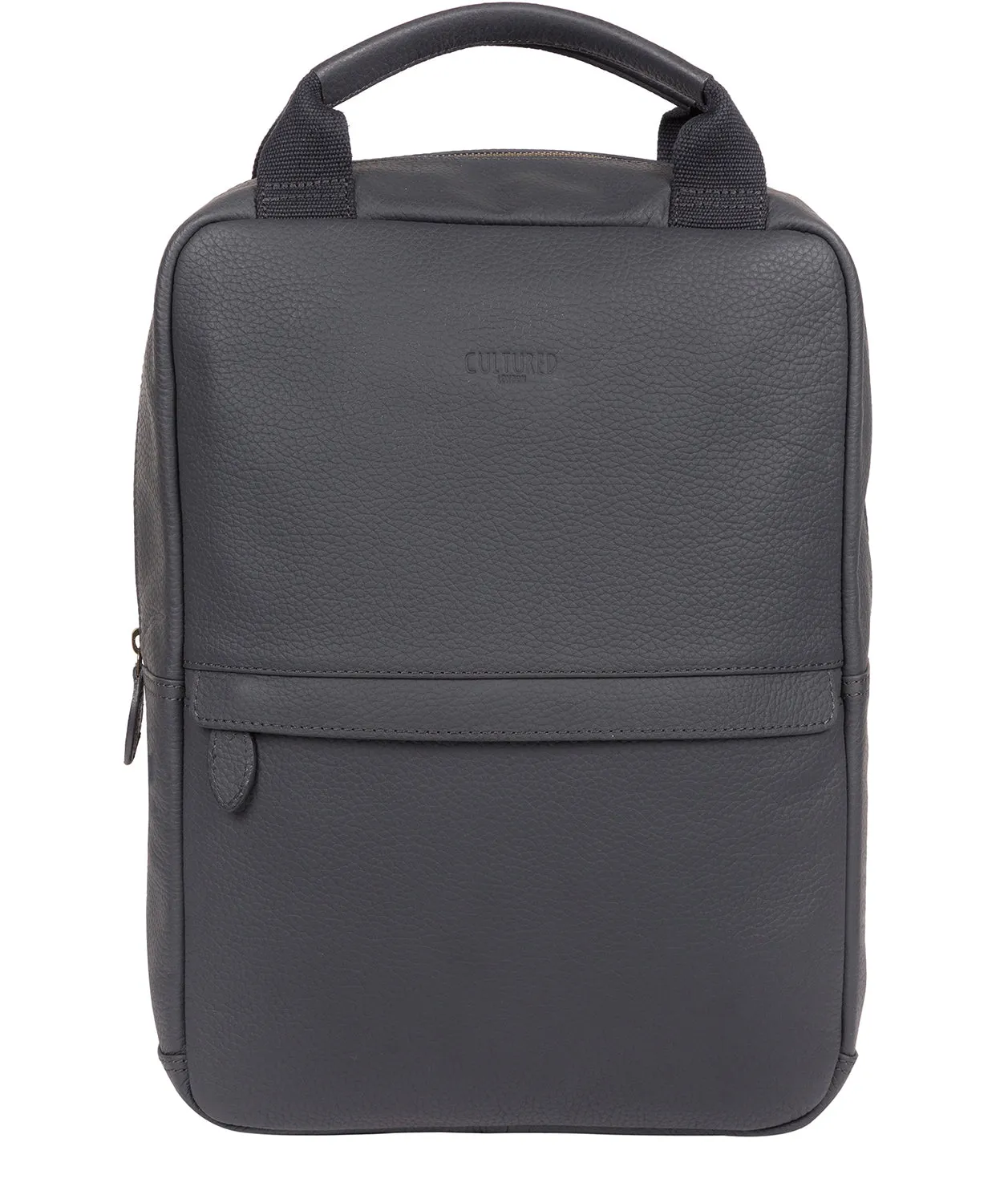 'Revolution' Dark Grey Leather Backpack