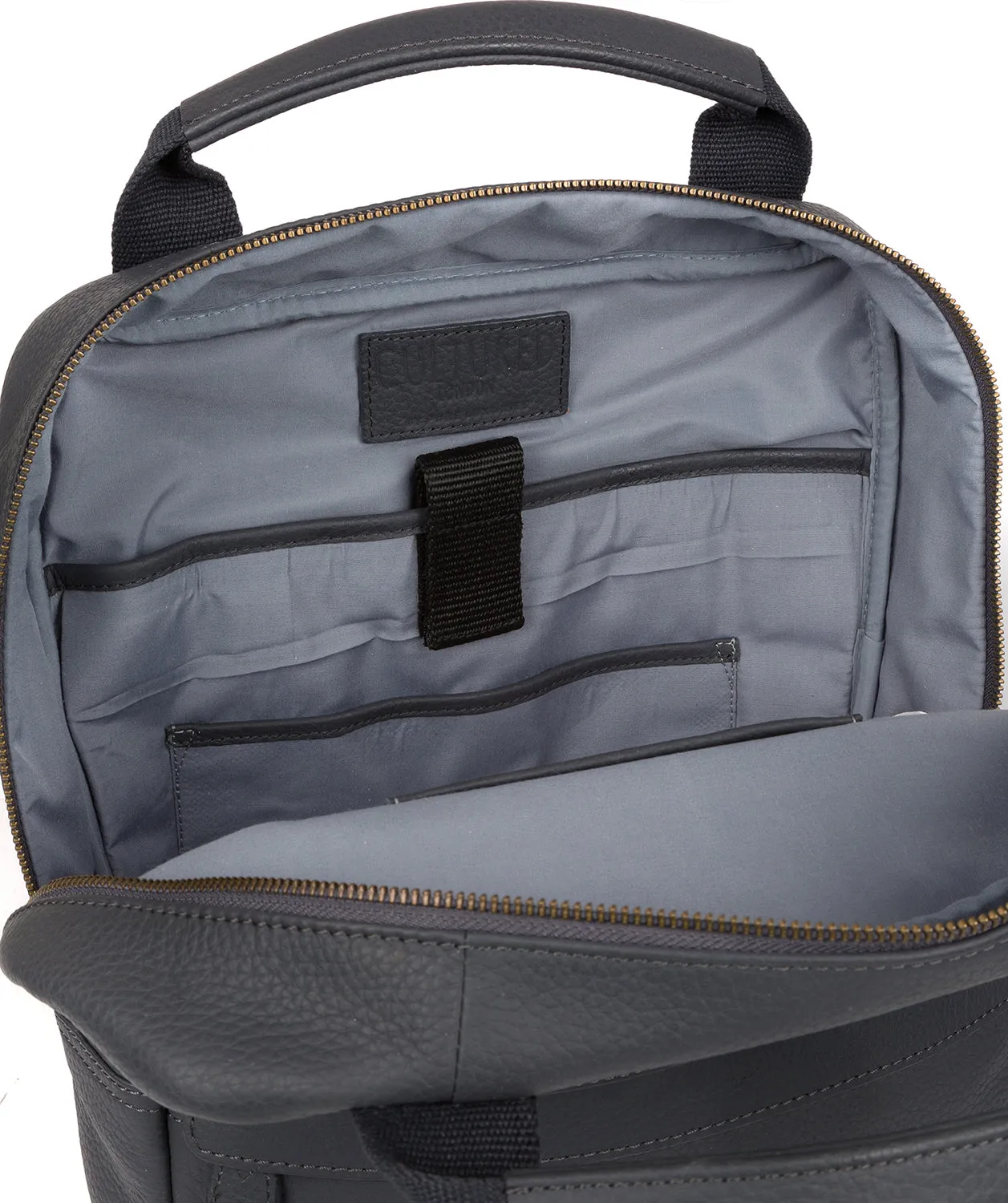 'Revolution' Dark Grey Leather Backpack