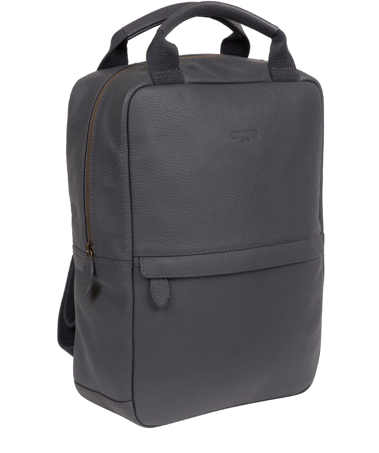 'Revolution' Dark Grey Leather Backpack