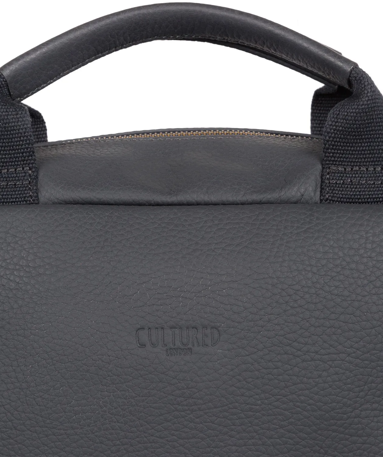 'Revolution' Dark Grey Leather Backpack