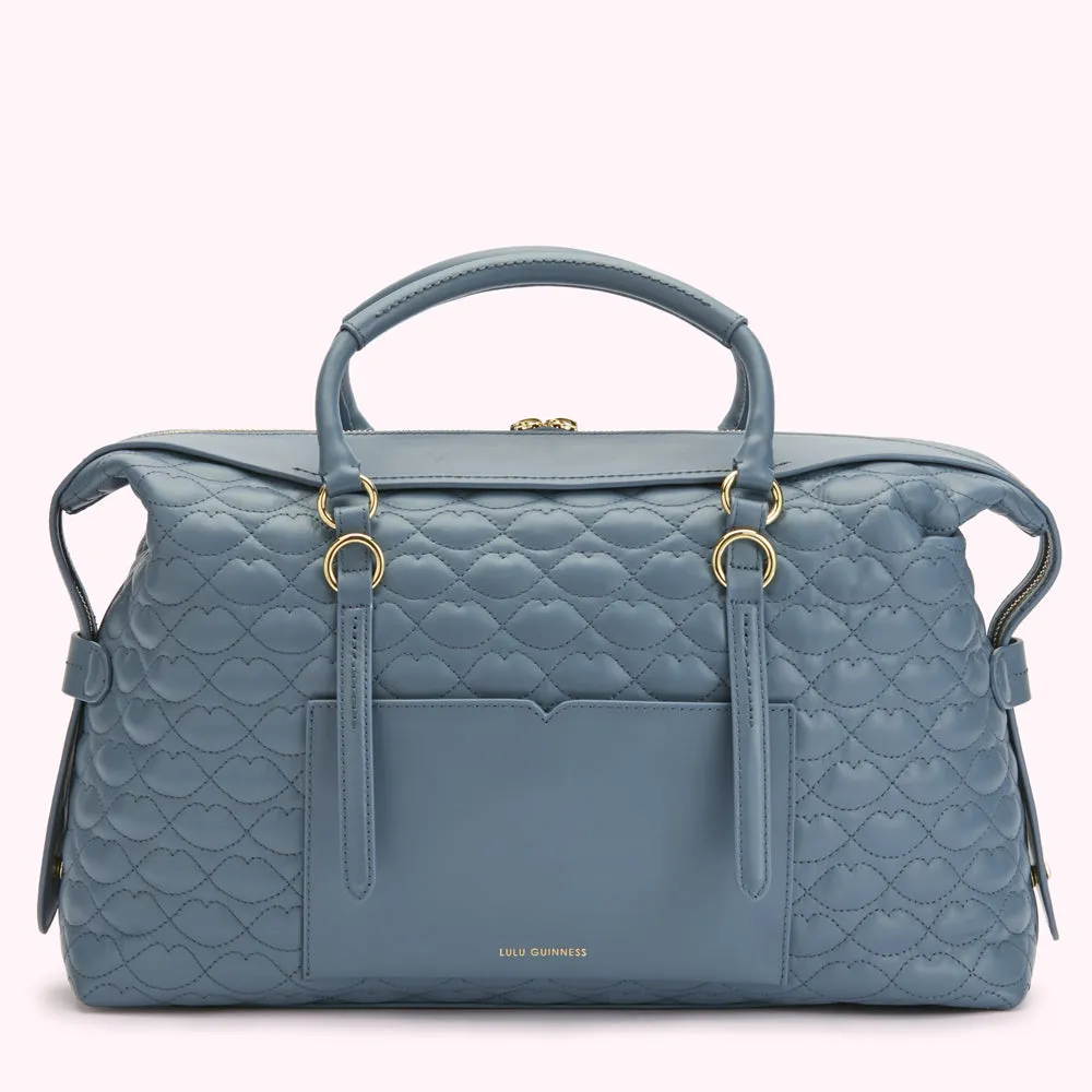 SEAL QUILTED LIP TAYLOR LEATHER HANDBAG