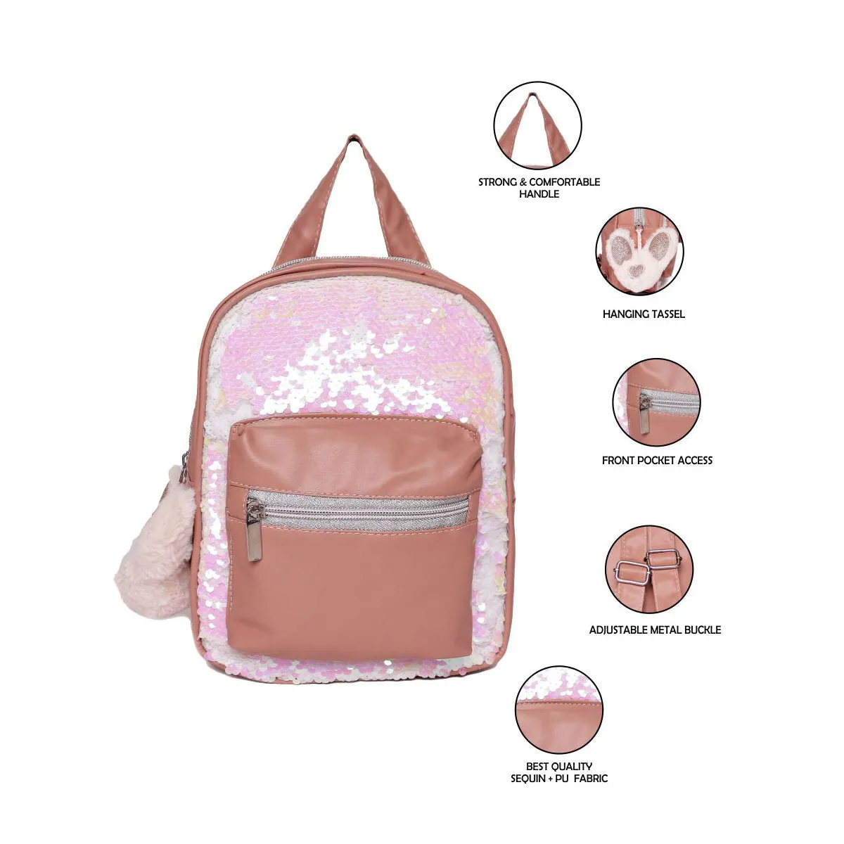 Sequin,Pu Girls / Kids Backpack Small Size
