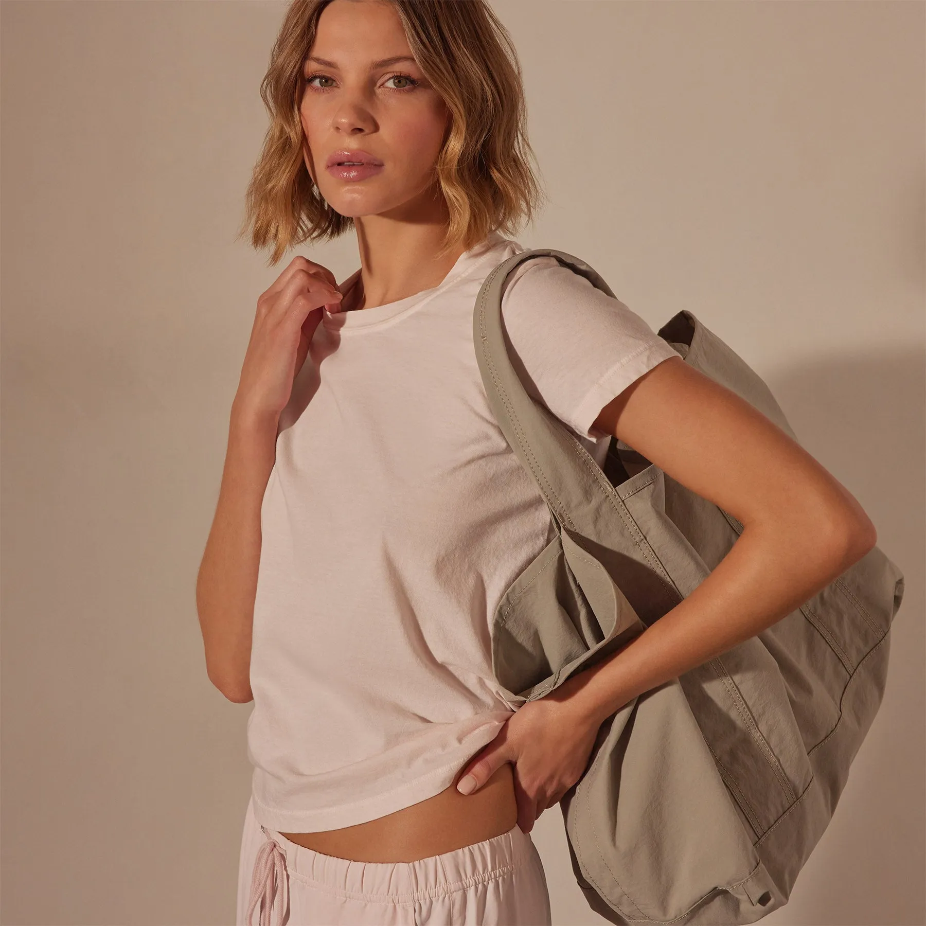 Small Matte Nylon Tote - Dapple