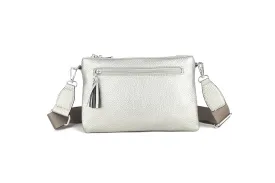 Sophie Triple Zip Handbag Metallic