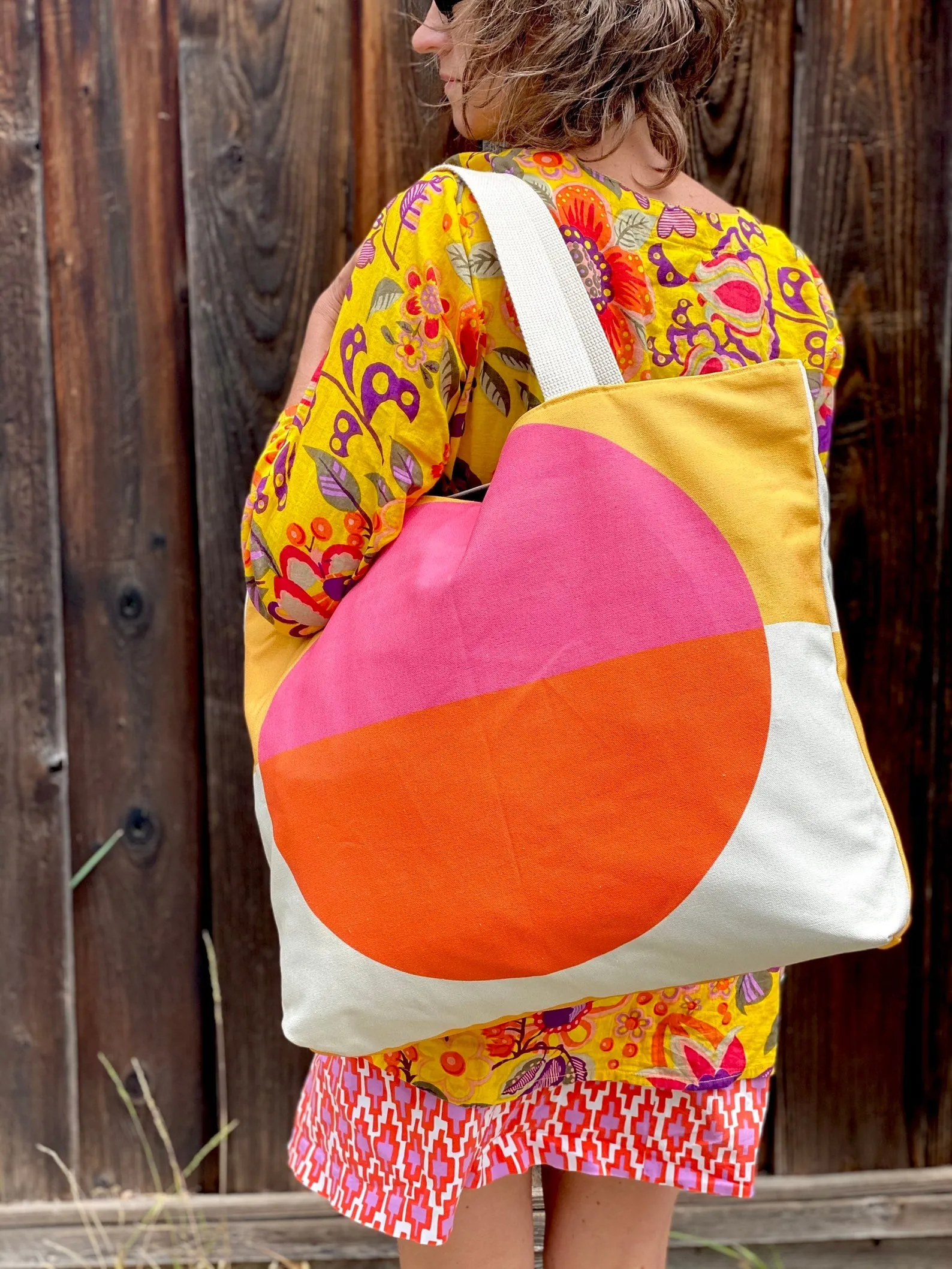 Split Circle oversized tote