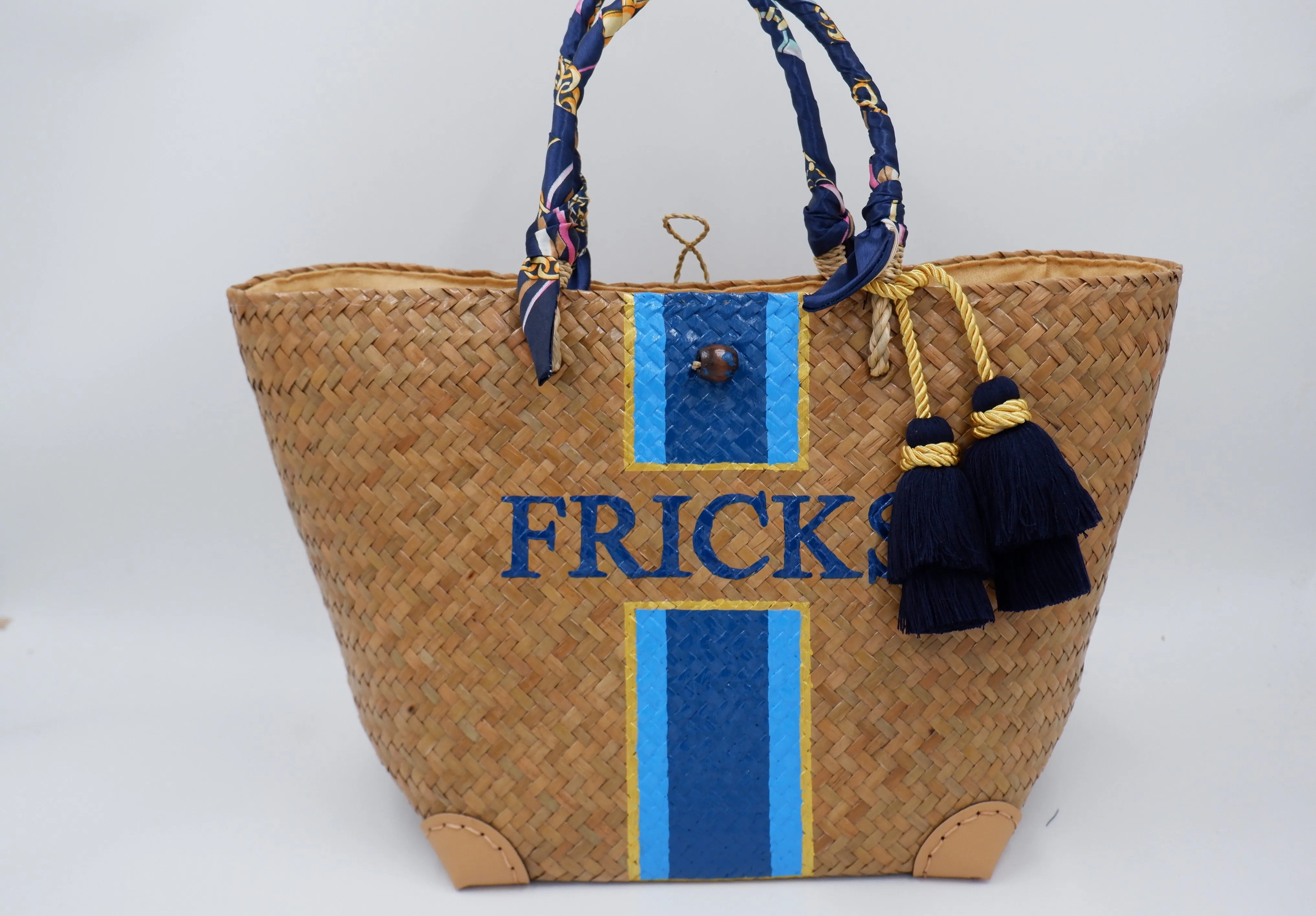 straw beach tote bag / personalized gift bags for wedding /  bachelorette party bag / straw beach bag