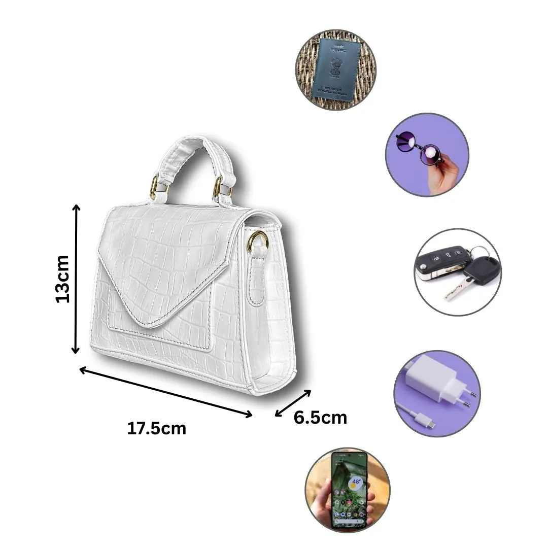 Stylish White Crossbody Bag Perfect for Girls