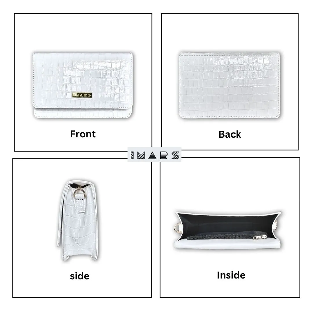 Stylish White Crossbody Bag Perfect for Women and Girls