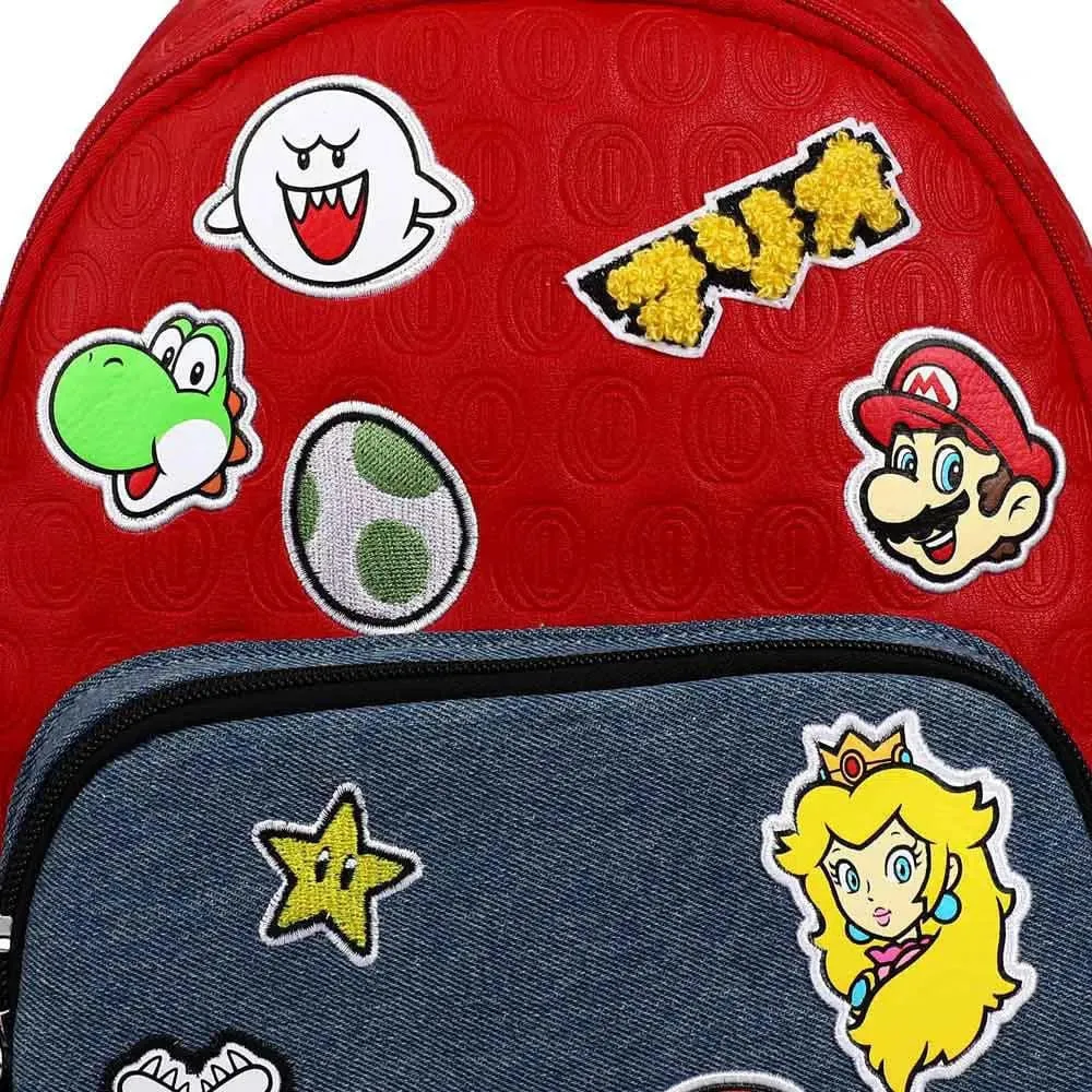 Super Mario - Game Character Patches Mini Backpack (Embossed) - Bioworld