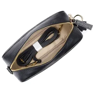 The Alexa Genuine Leather Crossbody Bag with Tassel