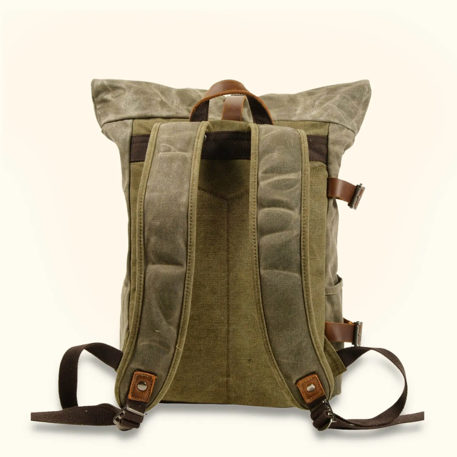 The Road Warrior - Waxed Canvas Motorcycle Backpack