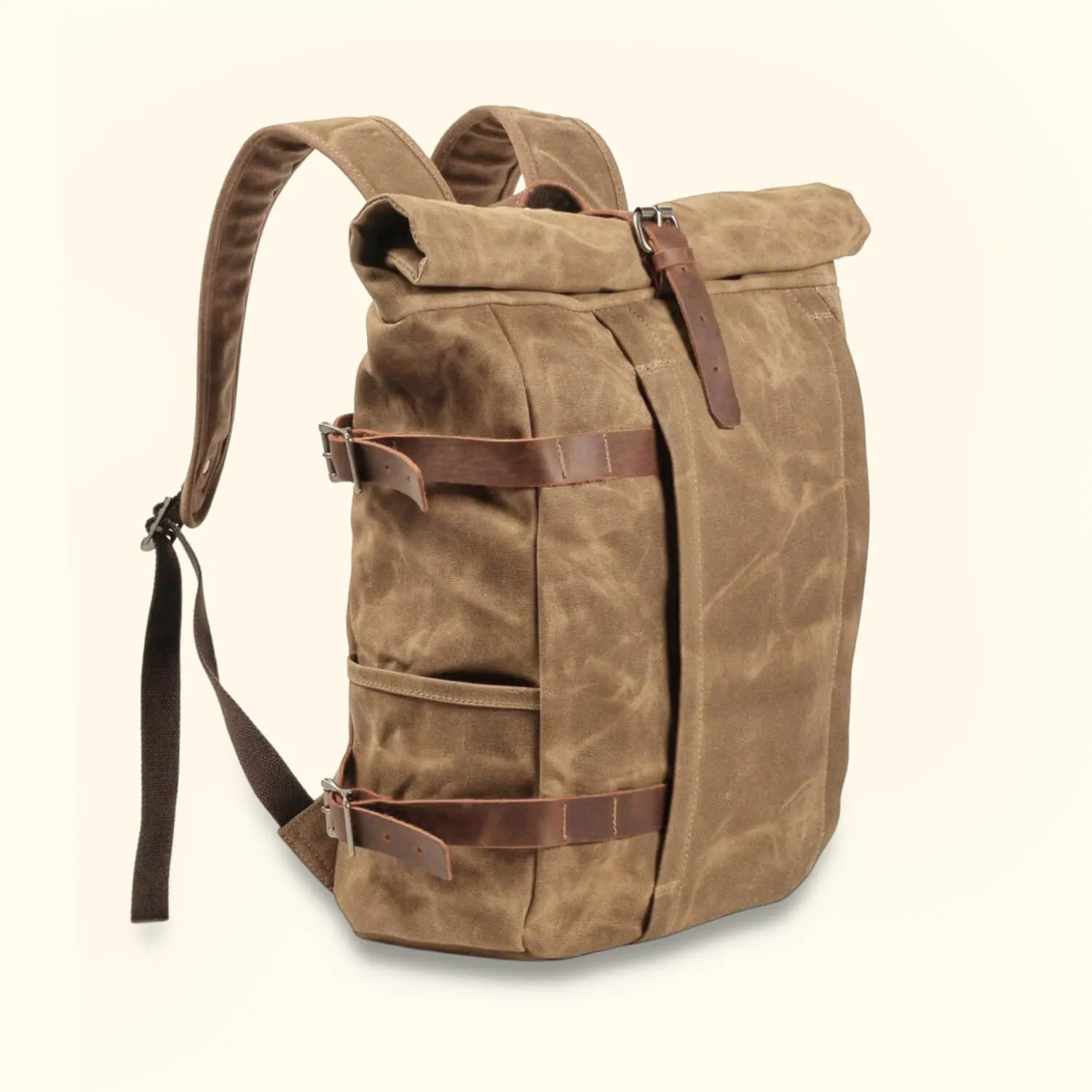 The Road Warrior - Waxed Canvas Motorcycle Backpack