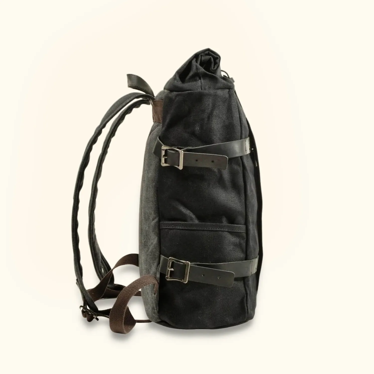 The Road Warrior - Waxed Canvas Motorcycle Backpack
