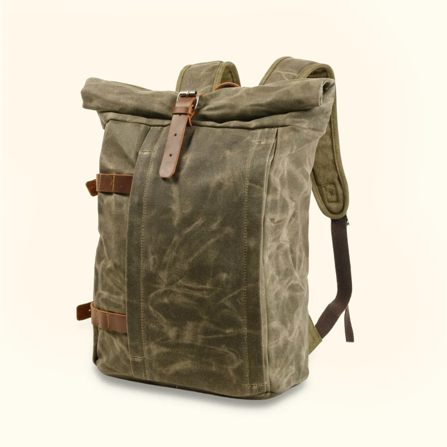 The Road Warrior - Waxed Canvas Motorcycle Backpack