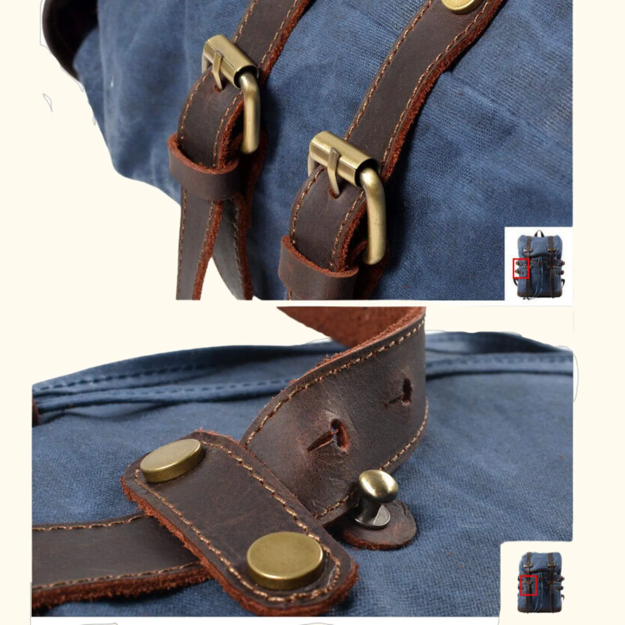 The Roamer - Vintage Canvas Hiking Backpack