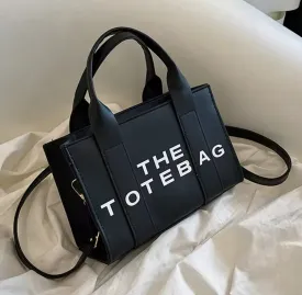 The Tote Bag for Women –  Black Trendy PU Leather Handbag